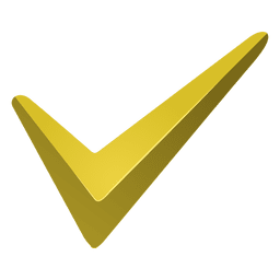 Ícone de marca de verificação amarela Desenho PNG