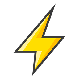 Ícone de raio amarelo Desenho PNG