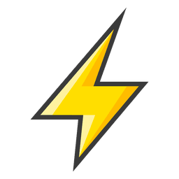 Yellow lightning bolt icon PNG Design Transparent PNG