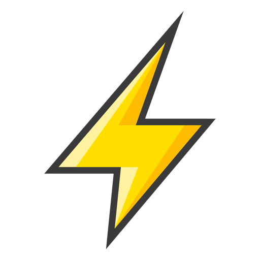 Icono de rayo amarillo Diseño PNG
