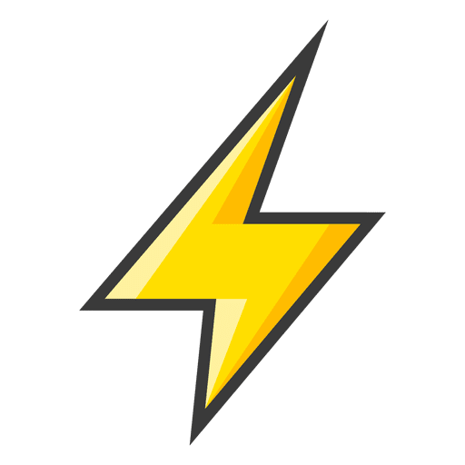 Yellow lightning bolt icon - Transparent PNG & SVG vector file