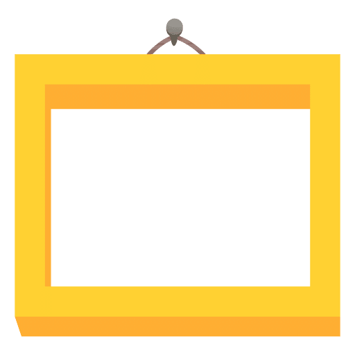 Yellow photo frame PNG Design