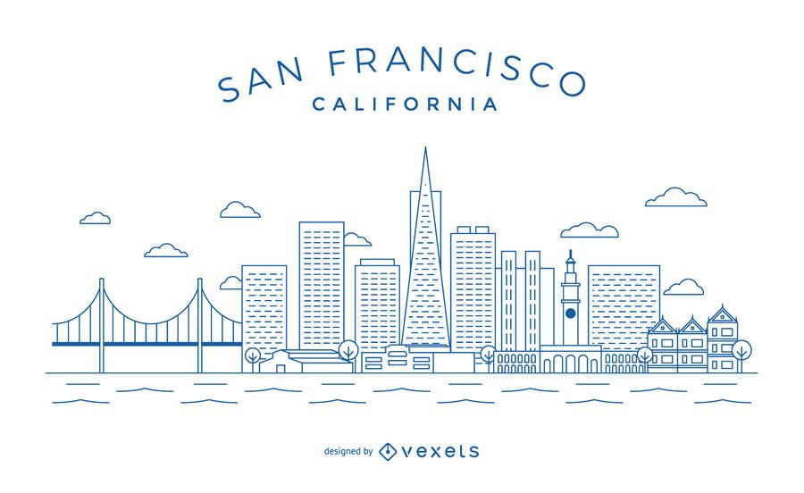 San Francisco minimalist Skyline San Francisco minimalist Skyline