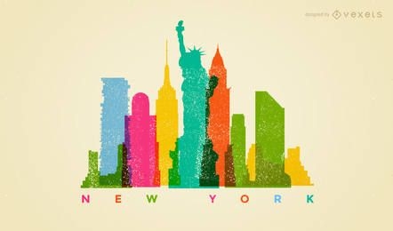 New york Colorful Landscape 