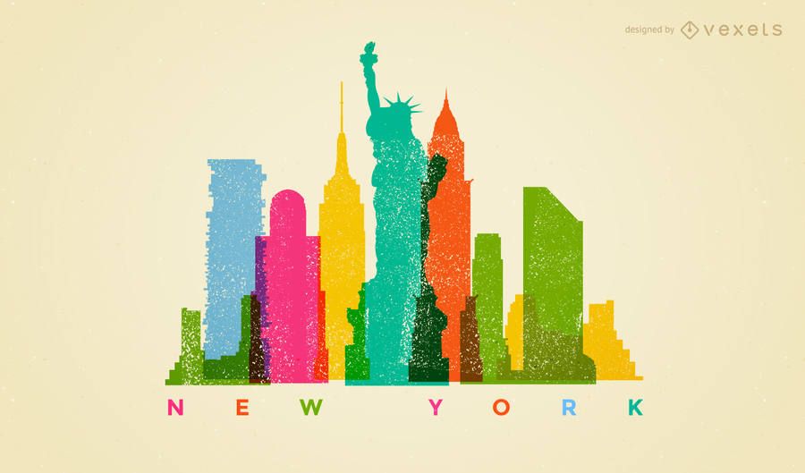 New york Colorful Landscape New york Colorful Landscape