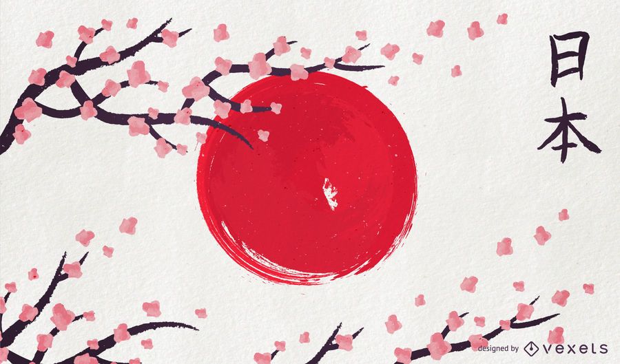 Japan artistic flag Japan artistic flag