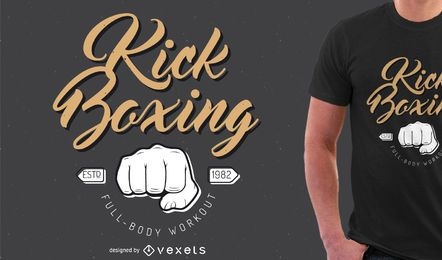 Design de t-shirt Kick Boxing