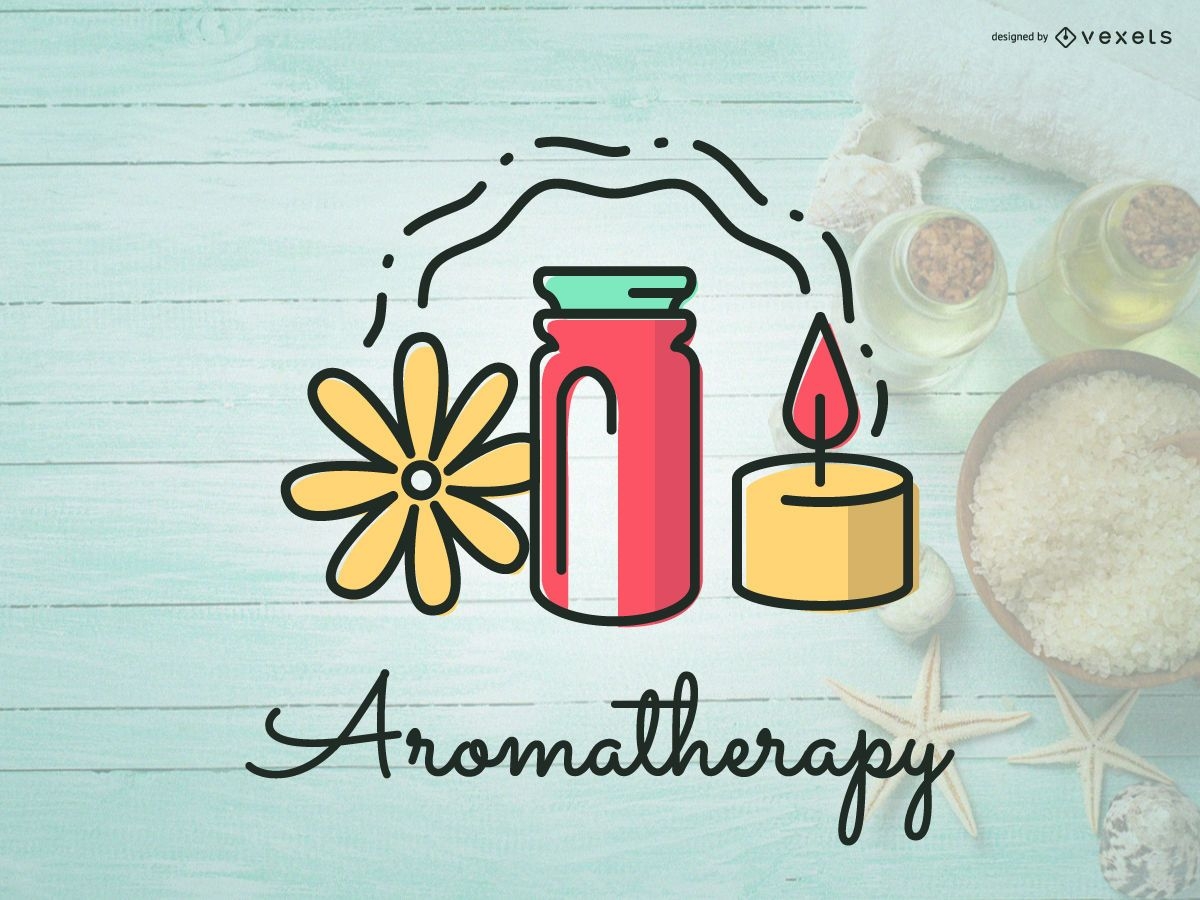 Diseño de icono de logotipo de aromaterapia
