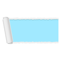Blue ripped paper banner Transparent PNG