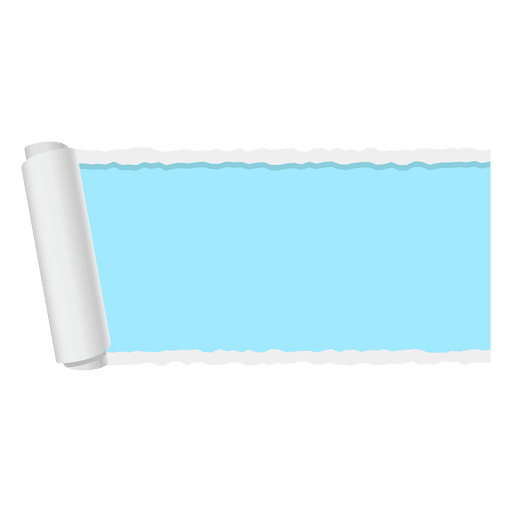 Bandera de papel rasgada azul