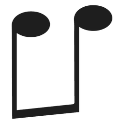 Música de octava nota al revés Diseño PNG