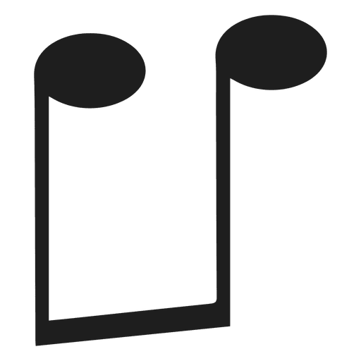 Eighth note music upside down PNG Design