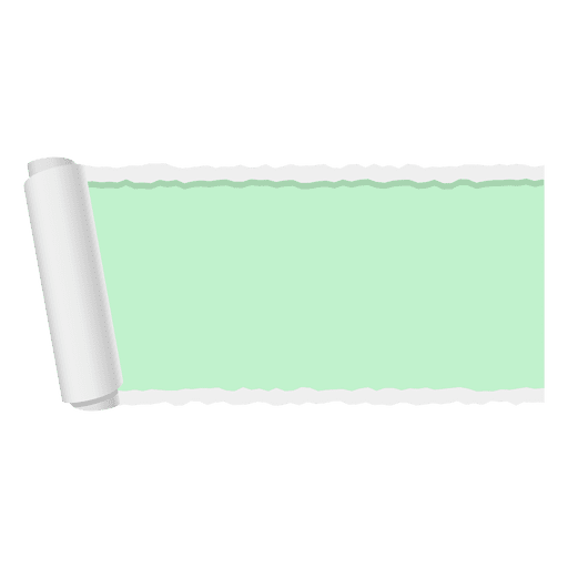 Banner de papel rasgado verde Desenho PNG