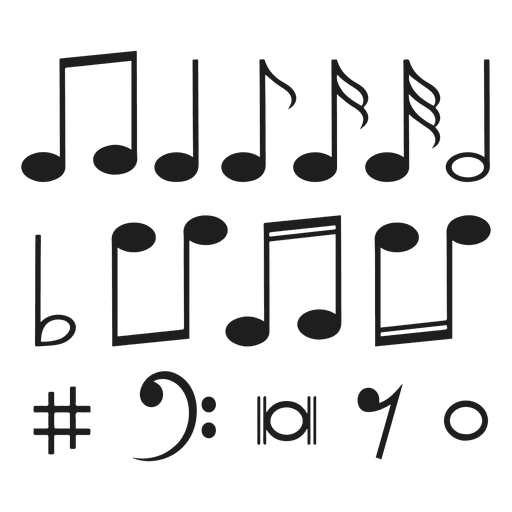 Notas musicais Desenho PNG