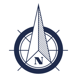 Ubicação da seta norte náutica Desenho PNG