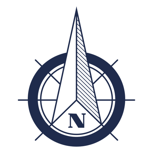 Nautische Nordpfeil-Ubikation PNG-Design