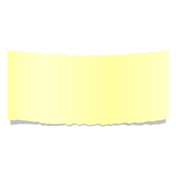 Banner de papel rasgado amarelo realista Desenho PNG