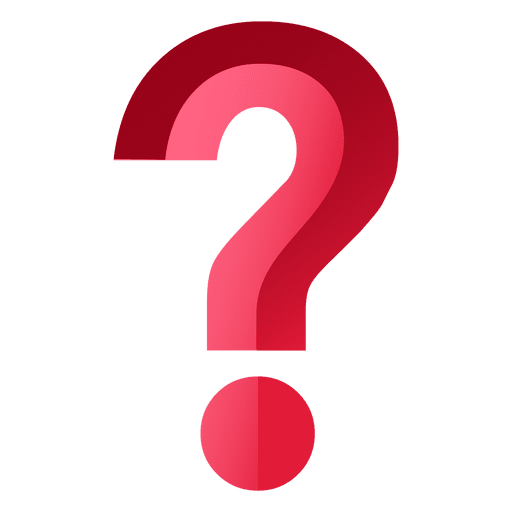 Red 3d question mark PNG Design