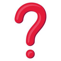 Icono de signo de interrogación rojo 3d Diseño PNG
