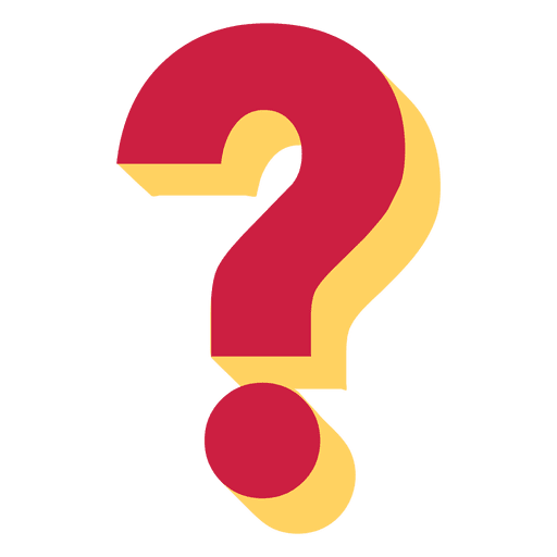 Signo de interrogación 3d rojo y amarillo - Descargar PNG/SVG transparente