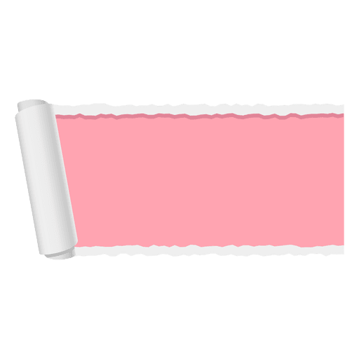 Banner de papel rasgado rojo Diseño PNG
