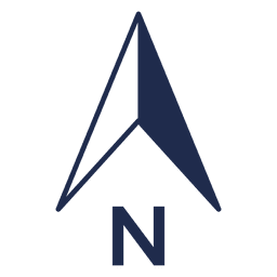 Ubicação de seta norte simples Desenho PNG