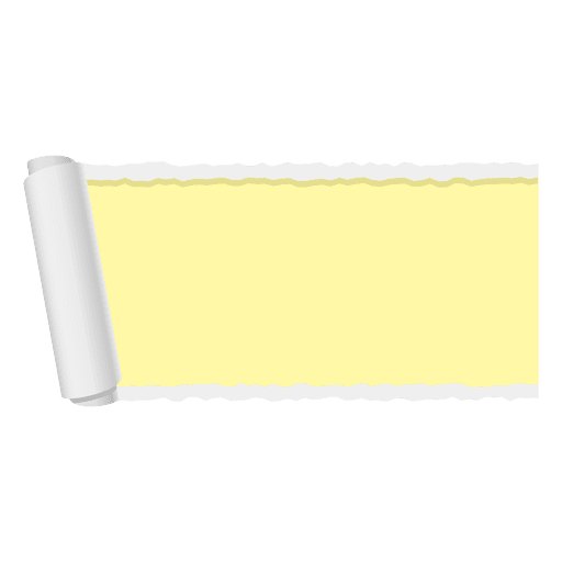 Banner de papel rasgado amarillo Diseño PNG