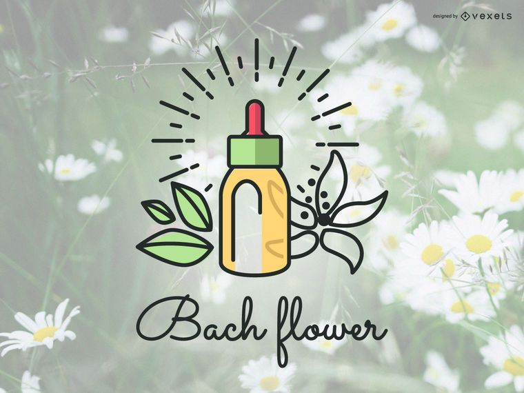 Bach flowers logo badge Bach flowers logo badge