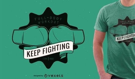 Design de camiseta para boxe ou ginástica
