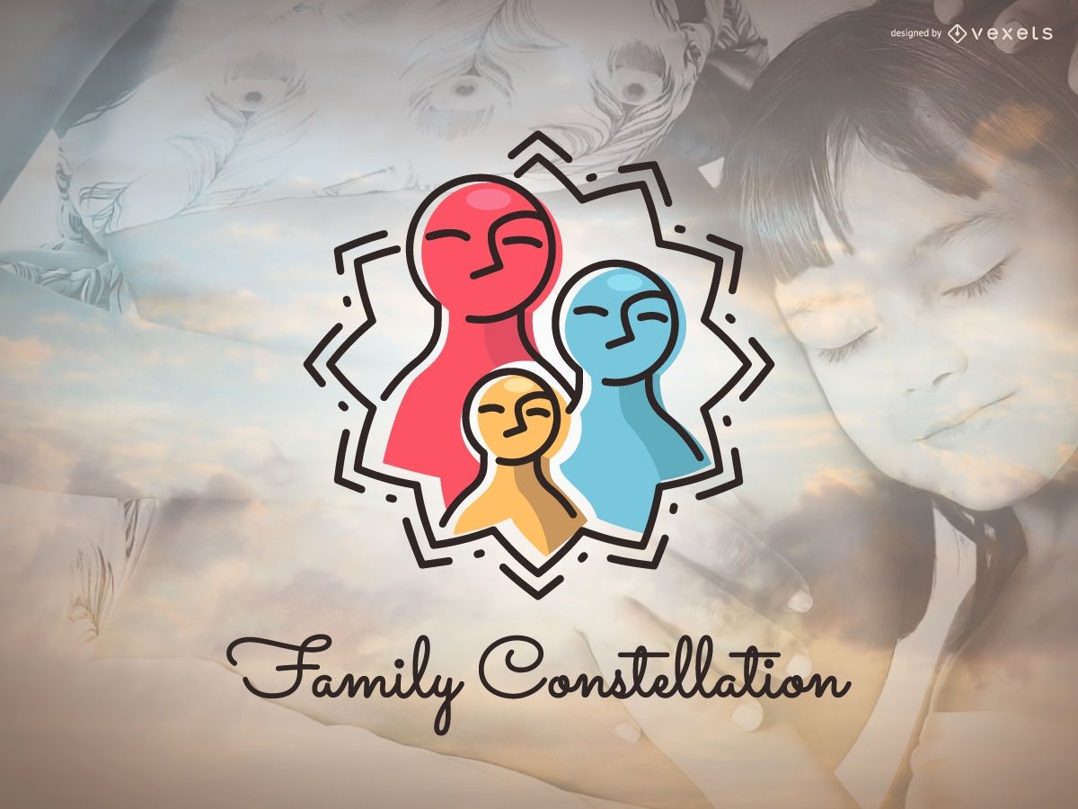Diseño de logo de constelación familiar