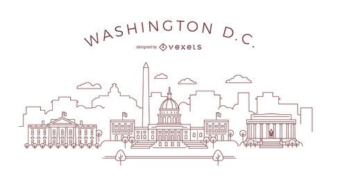 Washington DC Schlaganfall Skyline
