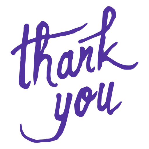 Thank you lettering PNG Design