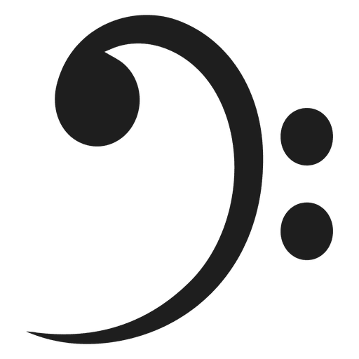 Bass clef PNG Design