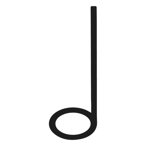 Half note isolated PNG Design