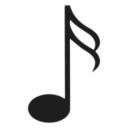 Sixteenth note silhouette illustration Transparent PNG
