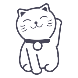 Gato maneki neko Diseño PNG