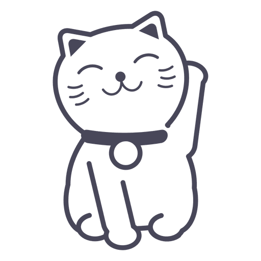 Maneki neko cat - Transparent PNG & SVG vector file