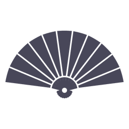 Abanico japonés sensu negro Diseño PNG