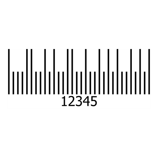 Minimal bar code illustration PNG Design