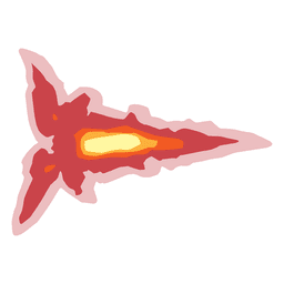 Disparo con flash de boca Diseño PNG