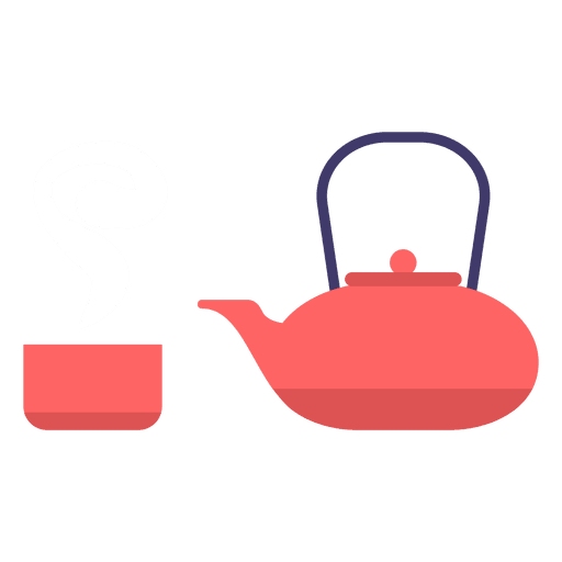 Tea mug kettle PNG Design