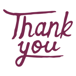 Danke handgeschrieben PNG-Design