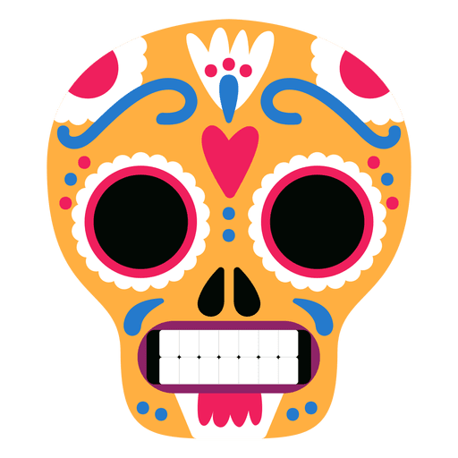 Yellow skulls mexico PNG Design