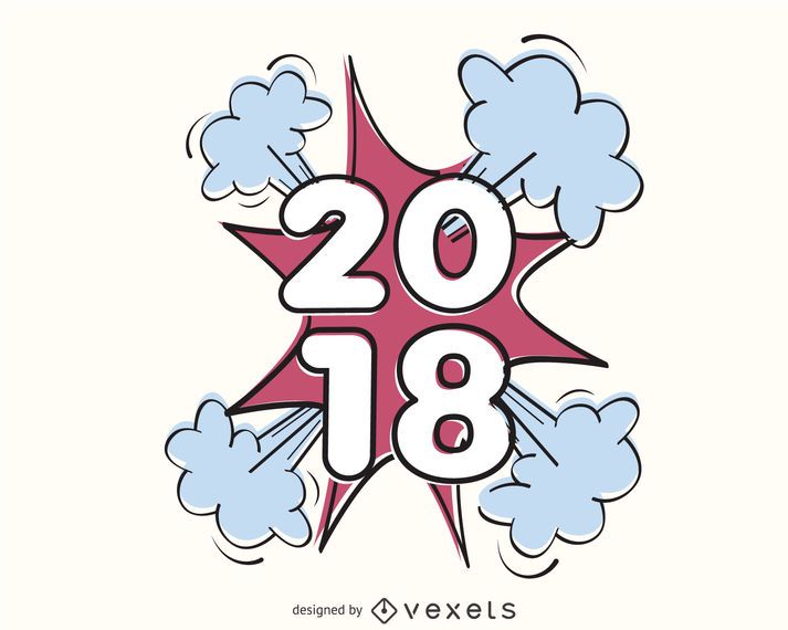 Comic book 2018 sign Comic book 2018 sign