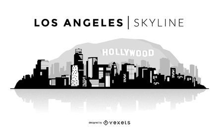 Los Angeles skyline silhouette Los Angeles skyline silhouette