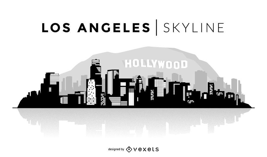 Ilustração do Skyline de Los Angeles Ilustração do Skyline de Los Angeles