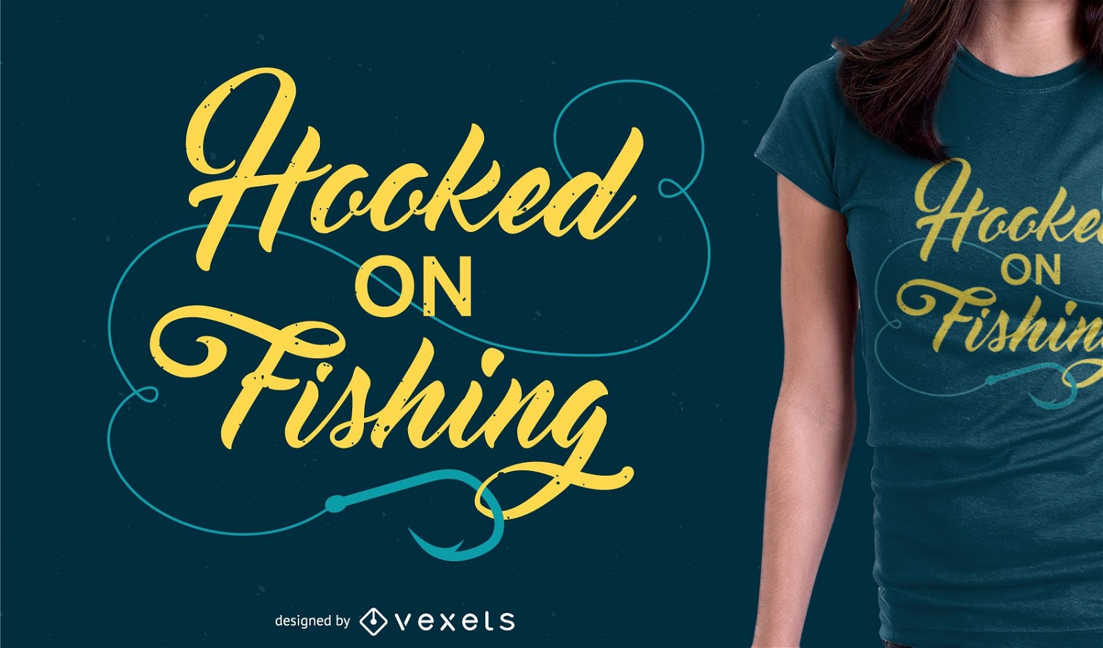 Design de mercadoria de camisetas de pesca