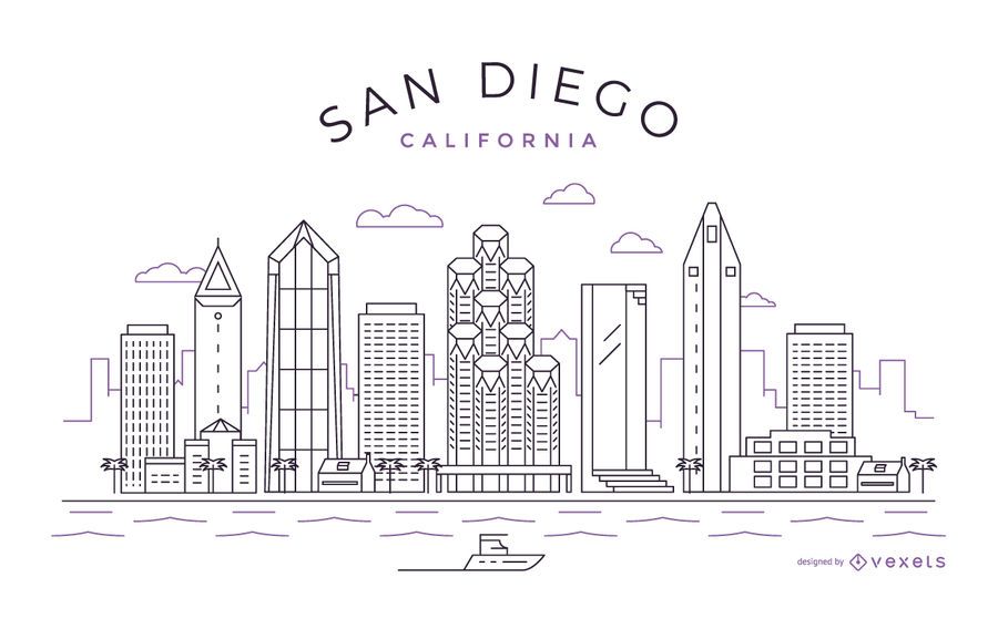 San Diego stroke skyline San Diego stroke skyline
