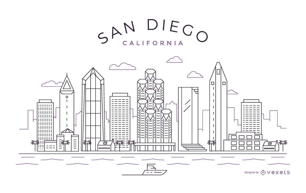 San Diego stroke skyline