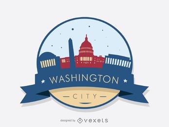 Washington skyline badge Washington skyline badge